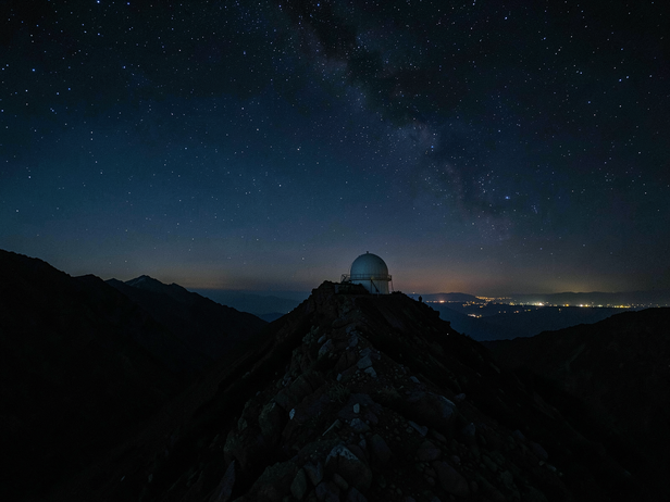 Himalayan Observatory Under Stars