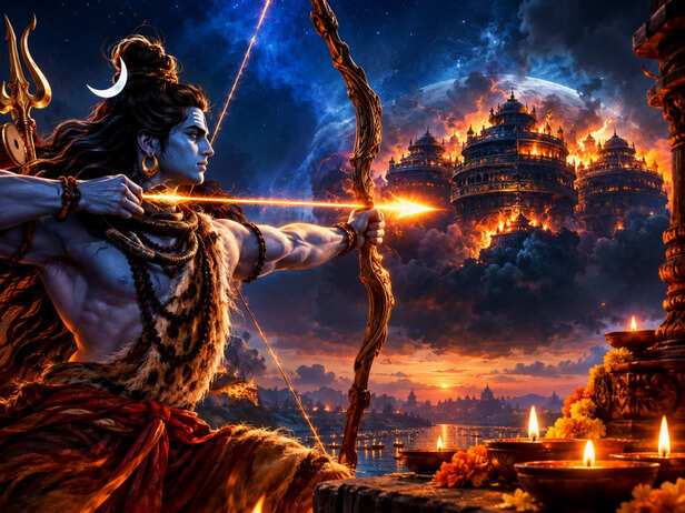 Shiva’s Cosmic Arrow at Night