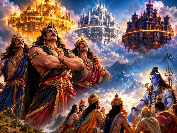 Tripurasura and the Three Celestial Cities