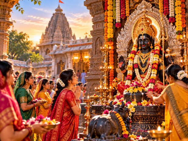 Golden Temple Devotion at Sunset
