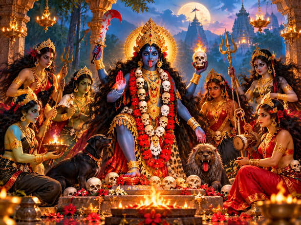 Maa Kali’s Twilight Temple Tableau