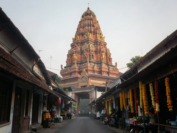 South Indian Gopuram's Morning Glow
