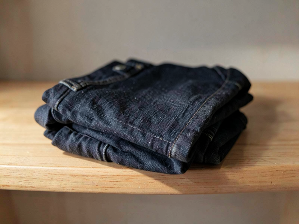Folded Denim on Shelf