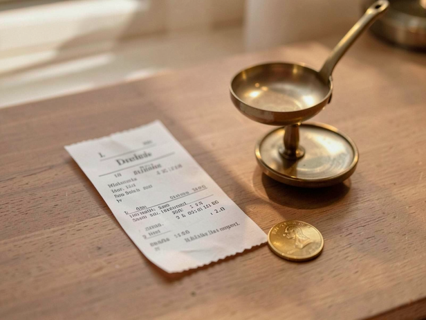 Gold Coin and Scale