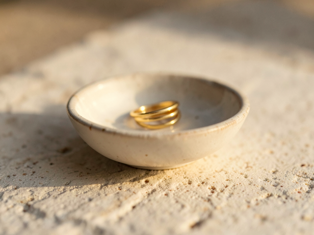 Golden morning ring detail
