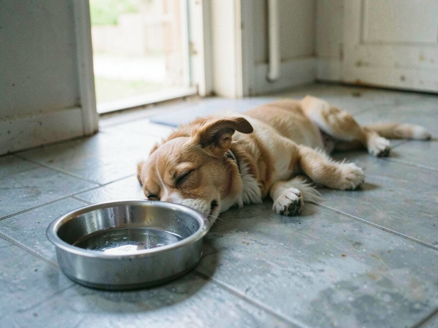 Dog's peaceful rest