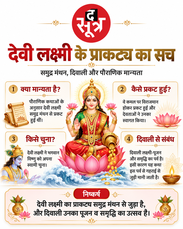 लक्ष्मी प्राकट्य समुद्र मंथन से दिवाली तक