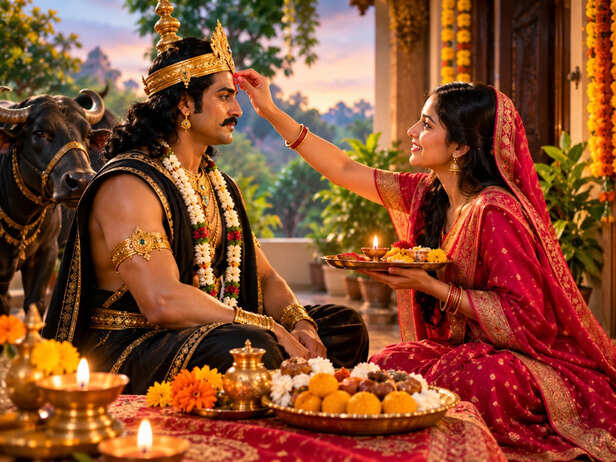 Bhai Dooj Blessings at Sunset