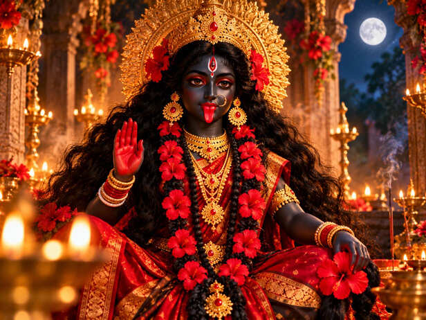 Bama Kali Shrine by Moonlight