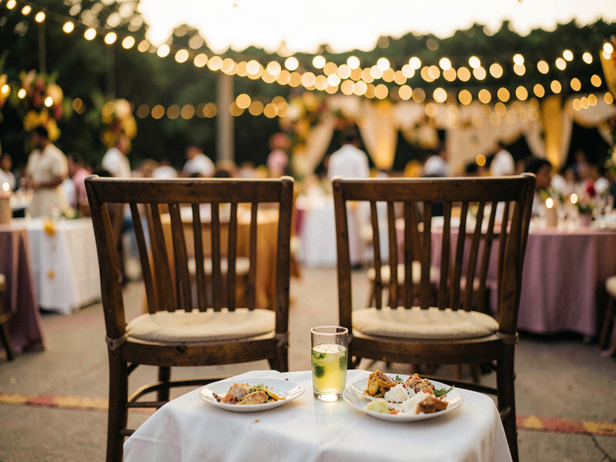 Wedding Reception's Quiet Moment