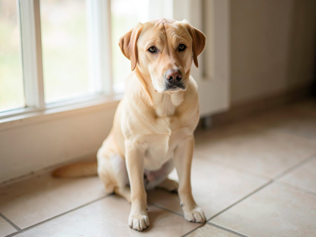 Golden Lab by the Window
