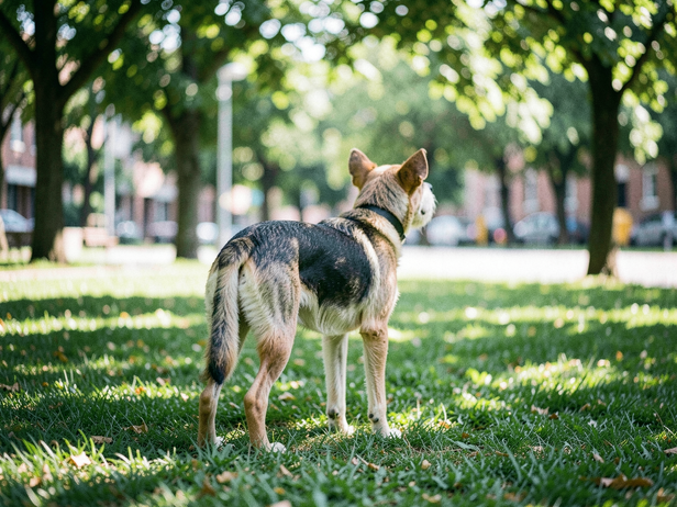 Urban Park Dog Portrait