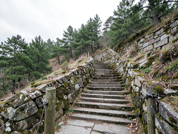 Steep Hillside Stone Stairs