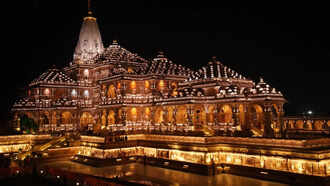 राम मंदिर की भव्य सजावट