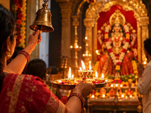 Golden Aarti at the Temple
