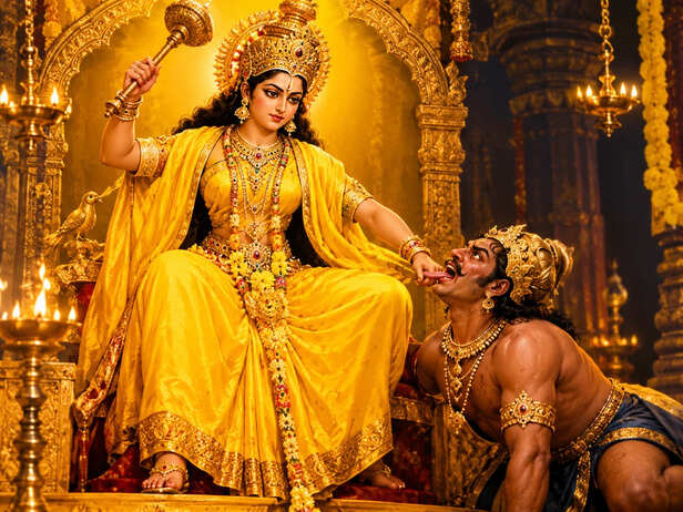Goddess Bagalamukhi the Divine Power Behind Her Grip on the Demon’s Tongue<br>