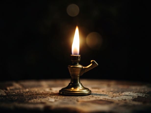 Golden Flame in Darkness