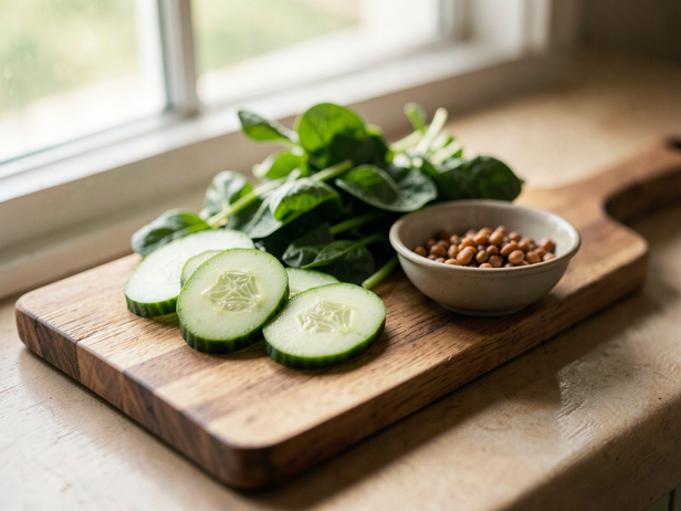 Morning Greens and Lentils