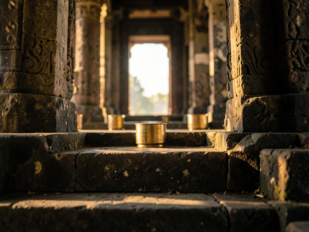 Temple Dawn Lit Diya