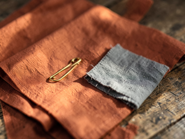Brass Pin, Terracotta Drape