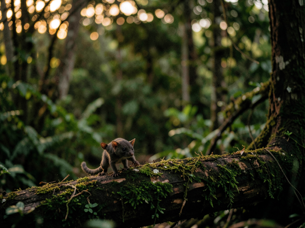 Civet in Dusk Forest