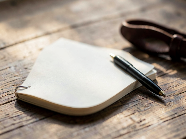 Morning Light on Notebook and Collar
