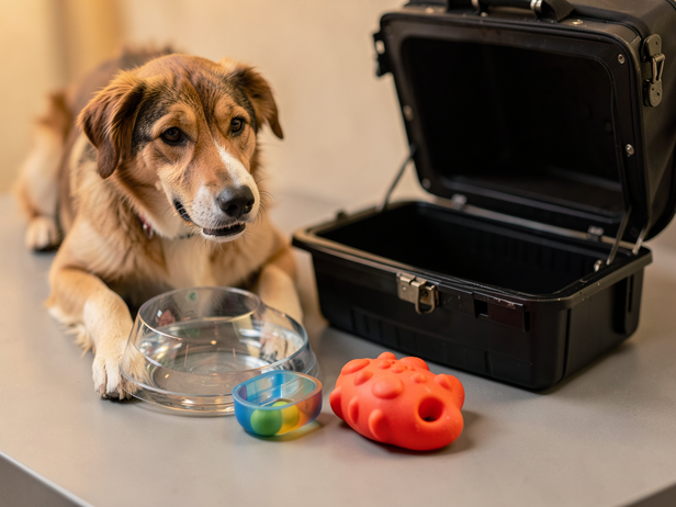 Dog's Travel Essentials Ready